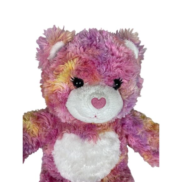Build a Bear Endless Hugs Plush Bear 16 in Orange Sherbet Pink Heart Nose - Picture 4 of 12